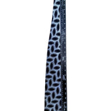Five Star Mens Black & White 100% Silk Geometric Pattern Designer Necktie