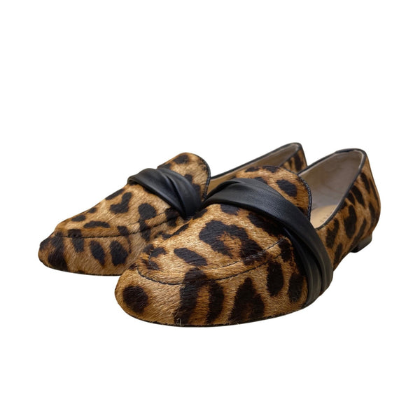 Talbots Women’s Cheetah Print Haircalf Black Strap Exotic Loafers Size 6.5M