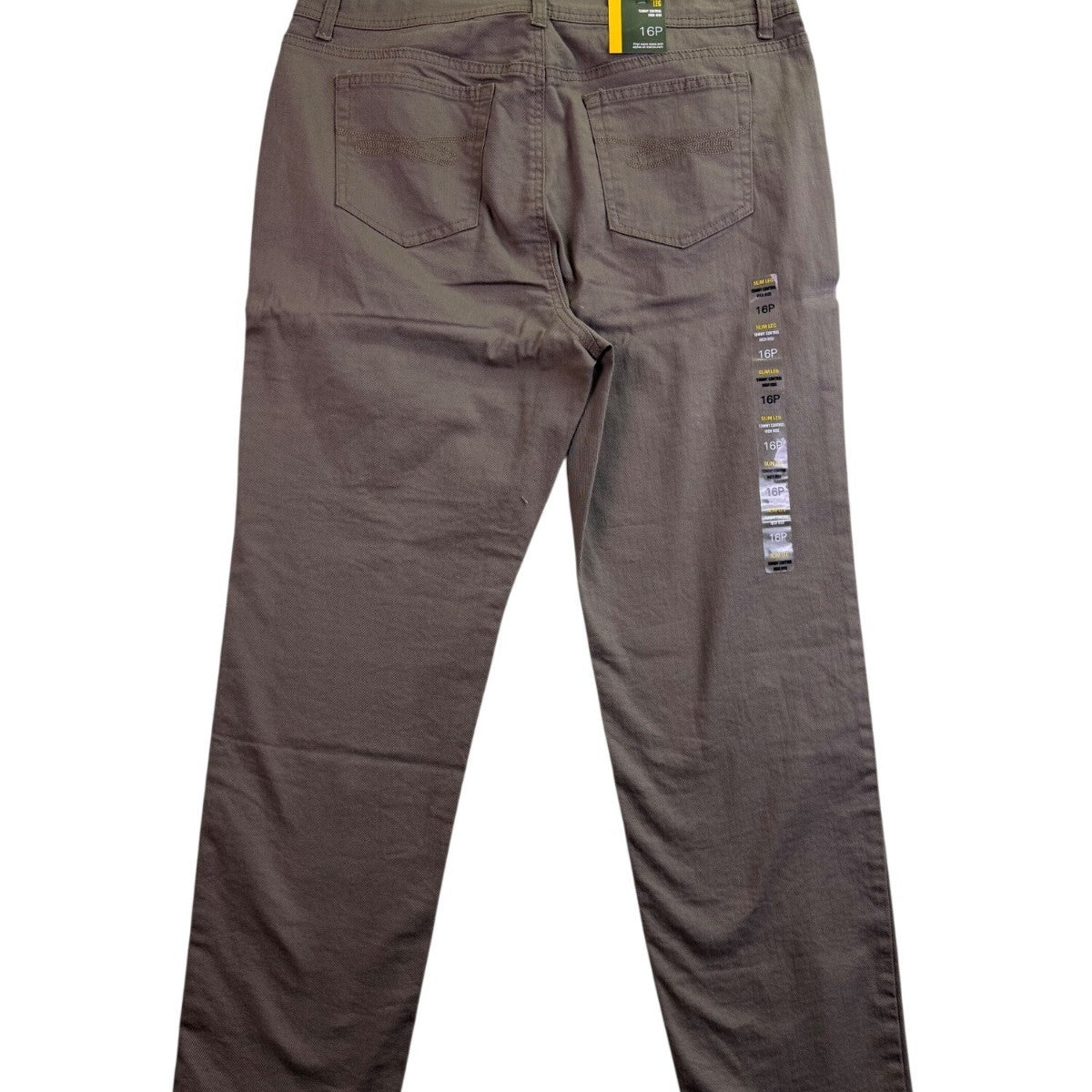 Style & Co Women Brown Slim Leg Pants High Rise Tummy Control 16P