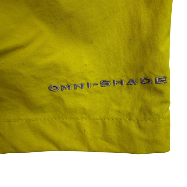 Columbia Mens Yellow Nylon Omni-Shade Sun Protection Shorts Lightweight Size XXL