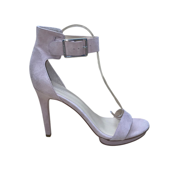 Calvin Klein Women’s Deep Blush Suede Vivian Ankle Strap Heels Size 9.5M