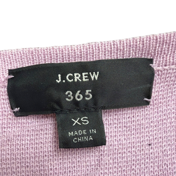 J.Crew Womens Purple Textured Long-Sleeve Lengthy Cardigan With Pockets Size XS
