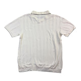 Zara Mens Cream Polo Shirthort Sleeve Ribbed Casual Size S