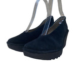 Fly London Women’s Black Suede Slip-On Design Wedge Platform Shoes Size 39