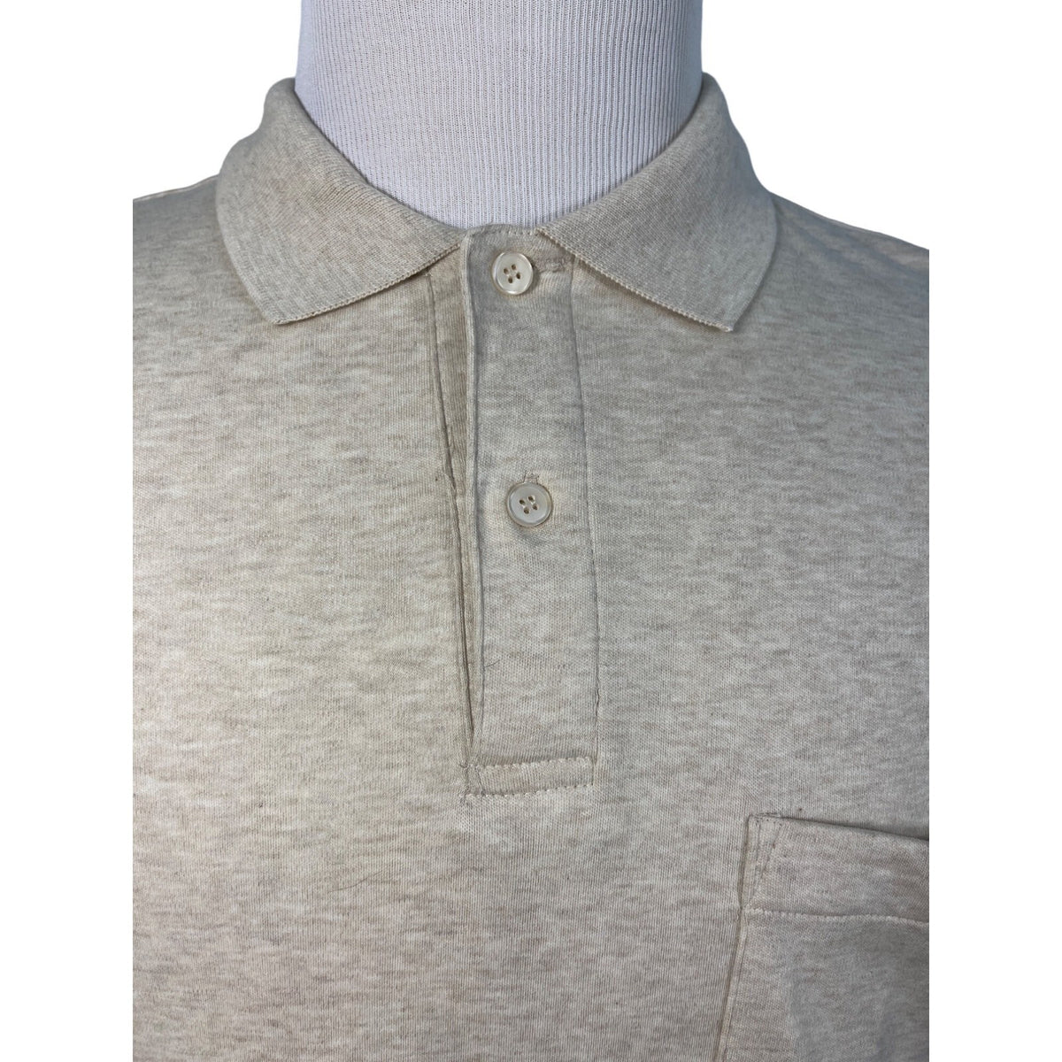 John Ashford Men's Beige Polo Shirt Sz M