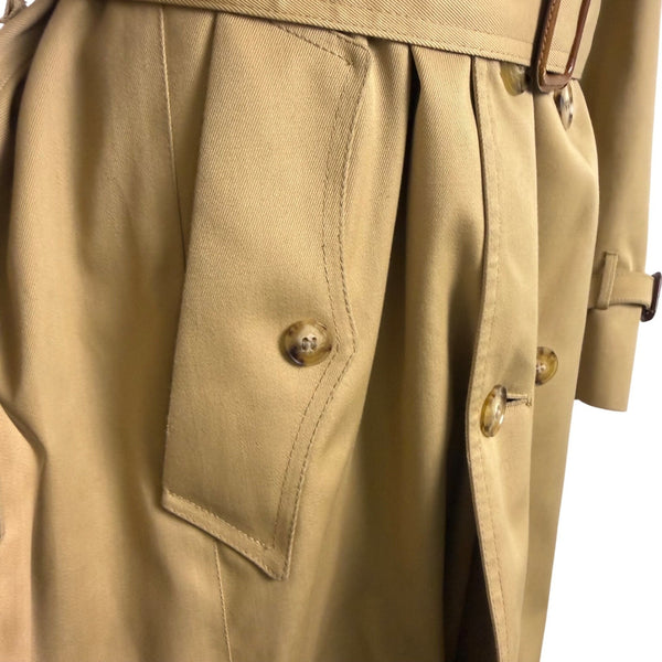 Vintage Christian D Mens Beige Trench Coat  Belted Classic Size 44R