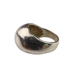 Sterling Silver Womens Dome Ring Polished Finish Size 6 Unique Modern Design 925