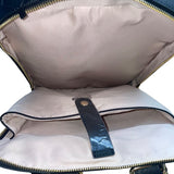 Calpak Unisex Black Leather With Gold Zipper Accents Whipstitch Laptop Backpack