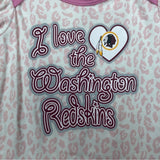 NFL Indians Toddler Girl's Red and White Creeper Set Sz 0-3M - NWT