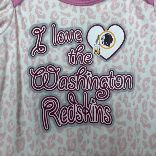 NFL Indians Toddler Girl's Red and White Creeper Set Sz 0-3M - NWT