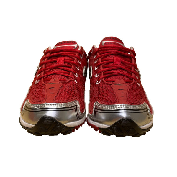 Saucony Women’s Red & Silver Kilkenny XC2 Flat Lightweight Running Shoes Size 8