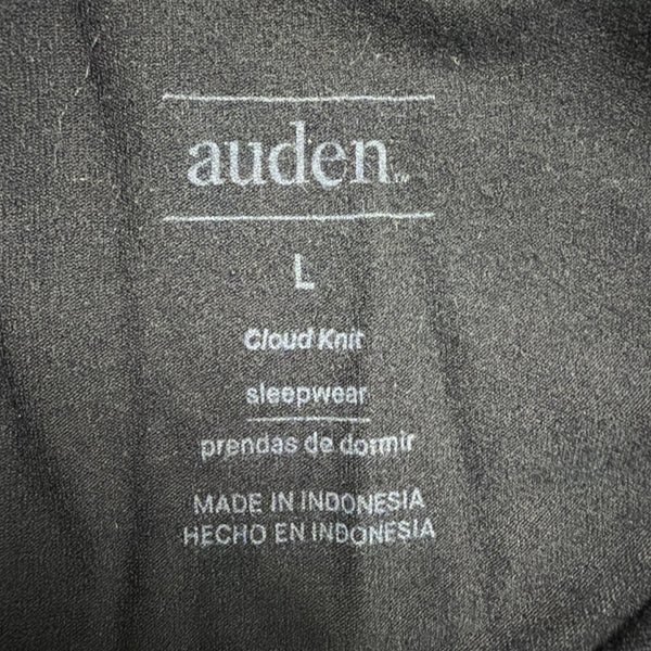 Auden Womens Black Modal Spandex Sleepwear Pajama Set Size L