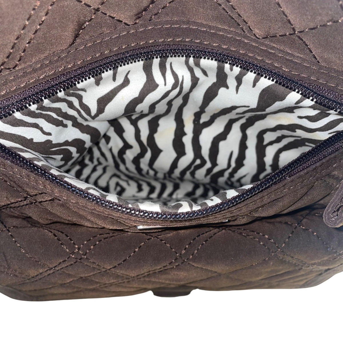 Vera Bradley Women’s Brown Quilted Fabric With Buckle Front Pocket Backpack