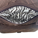 Vera Bradley Women’s Brown Quilted Fabric With Buckle Front Pocket Backpack