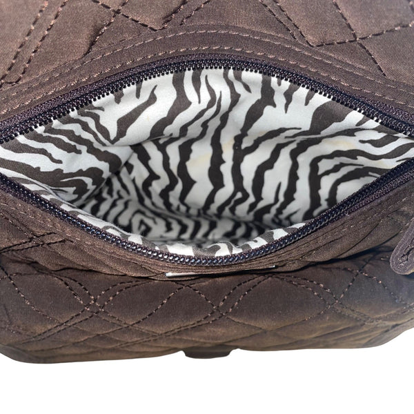 Vera Bradley Women’s Brown Quilted Fabric With Buckle Front Pocket Backpack