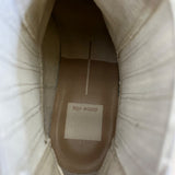 Vita Women’s White Leather Chunky Heel Caster H20 Boots Size 8 - New