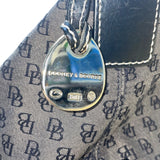 Dooney & Bourke Women’s Gray/Black Canvas Monogram Adjustable Strap Shoulder Bag