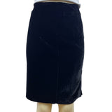 Collezioni Womens Black Velvet Pencil Skirt Size 8 Italian Design