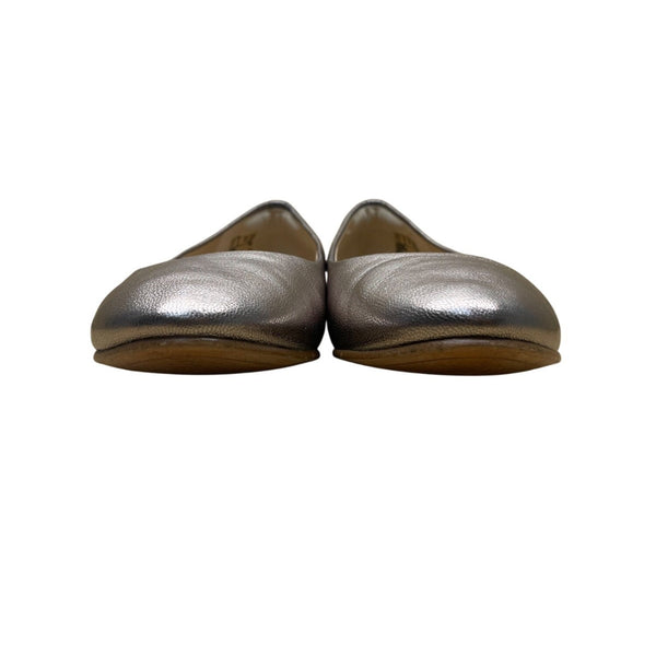 Clarks Women’s Metallic Bronze Leather Cushioned Insole Ballet Flats Size 8