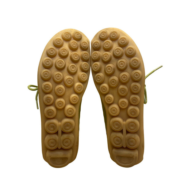 VenusCelia Women’s Green Leather Slip-On Flat Loafers Sz EU39 / US8.5