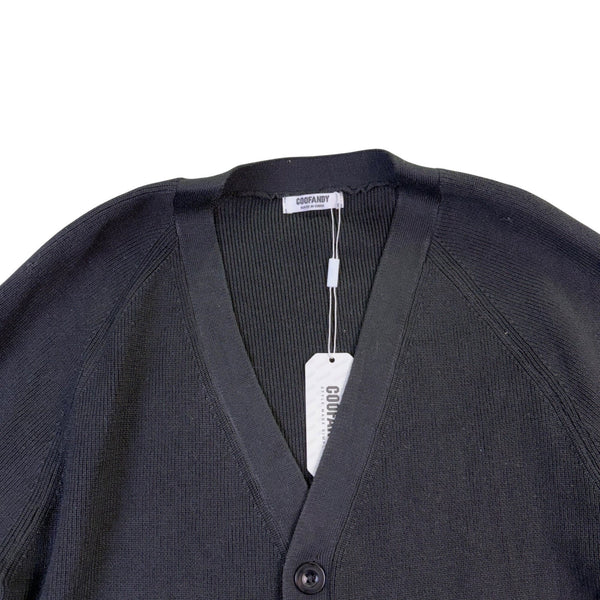 Coofandy Mens Black Cardigan Sweater With Pockets Button-Up Style Size S