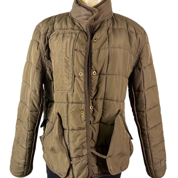 Lauren Ralph Lauren Womens Olive Puffer Jacket Quilted Snap/Zip Sz XL