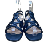 Easy Street Women’s Navy Man-Made Crisscross Strappy Sandals Size 7M