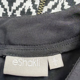 EShakti Womens Black & White Geometric Print Dress Size S/6