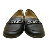 Naturalizer Women’s Black Leather Chain Detail Slip-On Loafer Shoes Size 7M