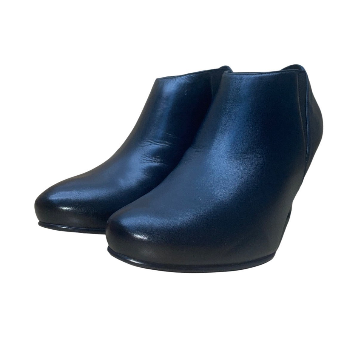Vaneli Women’s Black Leather Block Heel Slip-On  Ankle Booties Size 9.5M