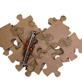 Handmade Unbranded Multicolor Ceramic & Puzzle Piece Art Brooch Unique