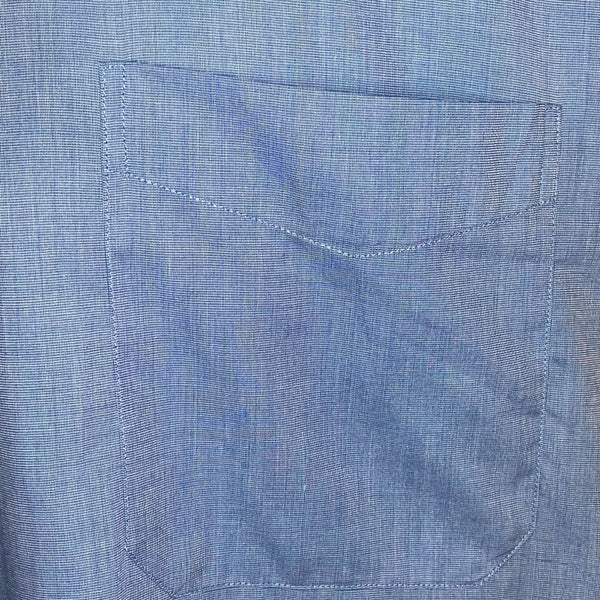 Mens Blue Long Sleeve Button-Up Shirt XXL 100% Cotton New