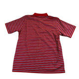 Walter Hagen Mens Red Striped Polo Shirt Lightweight Golf Performance Size L