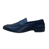 Zara Men’s Black Leather   Slip-On Classic Loafers Dress Shoes Size 41EU/8US