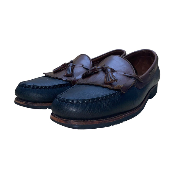 Allen Edmonds Men’s Brown & Black Leather Tassel Slip-On Nashua Loafers Size 13
