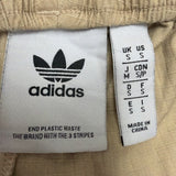Adidas Mens Beige Cargo Pants Elastic Waist Logo Detail Stylish Design Sz S