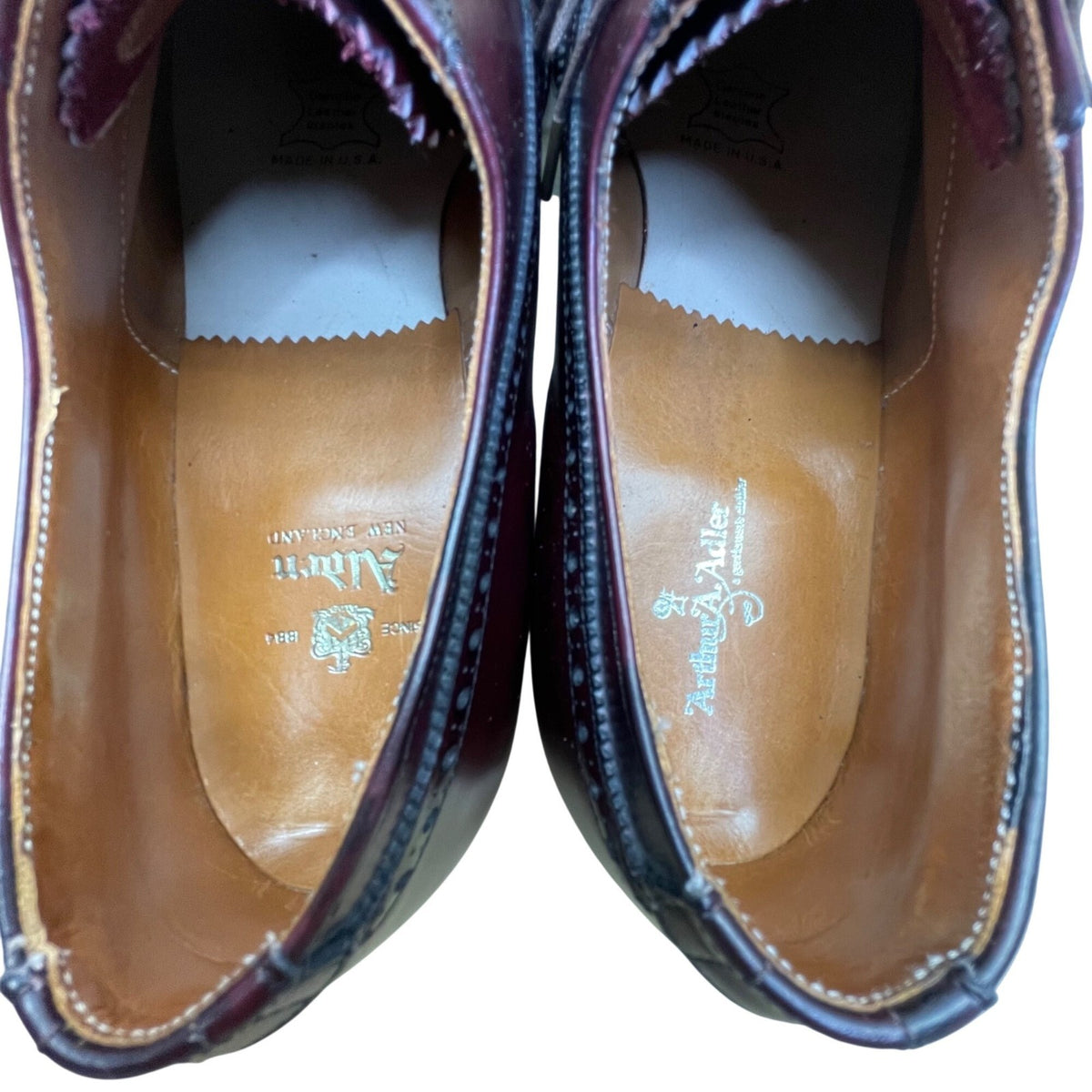 Alden Men’s Burgundy Genuine Leather Wingtip Oxfords Shoes Size 10.5