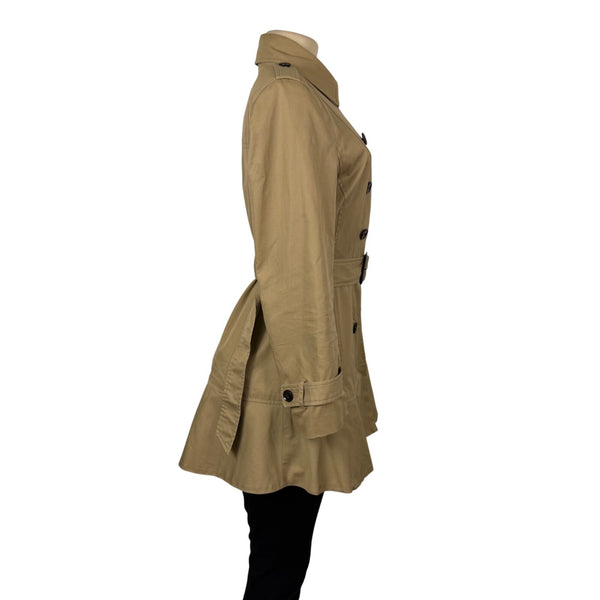 Banana Republic Womens Beige Cotton Double-Breasted Trench Coat Size M
