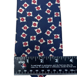 Vintage Brooks Brothers Mens Navy All Silk Tie Red White Geometric Floral Patter
