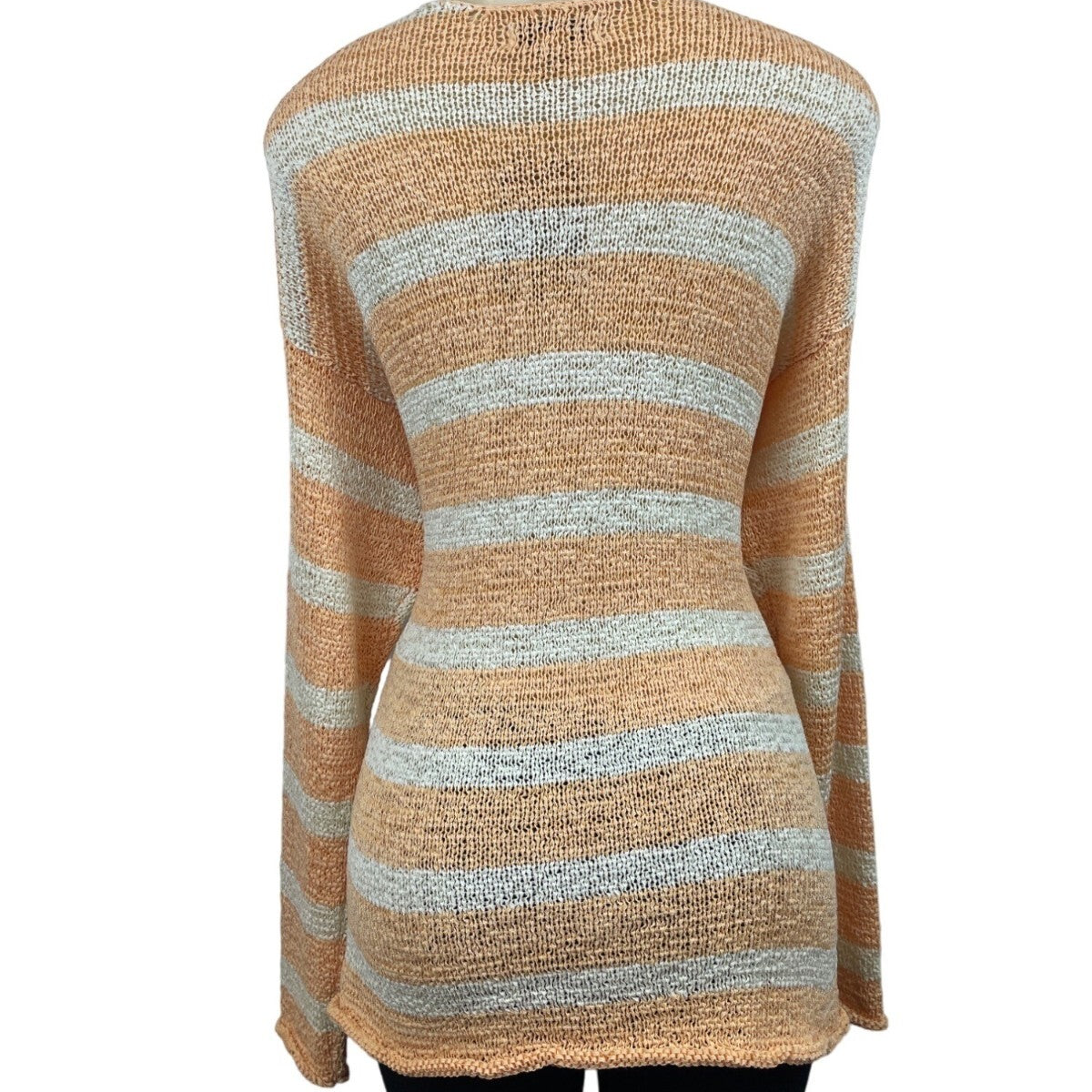 G.H Bass & Co. Women’s Peach and White Sweater  Sz XL NWT
