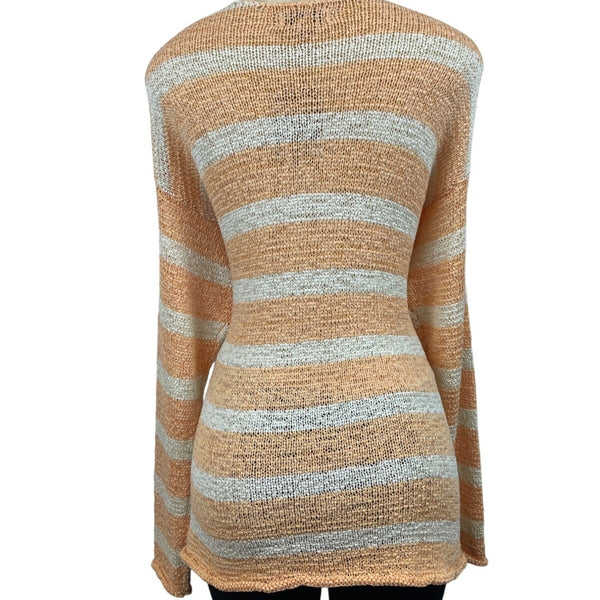 G.H Bass & Co. Women’s Peach and White Sweater  Sz XL NWT