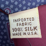 Exclusively Kensington Mens Blue Silk Tie Geometric Diamond Print 100% Silk