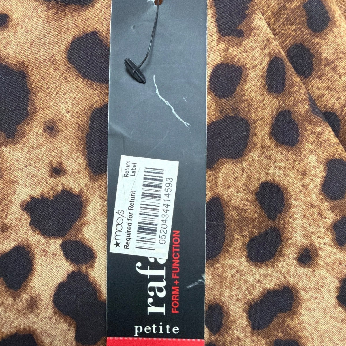 Rafaella Womens Animal Print Cotton Blend Stretch Skirt Petite Leopard Size 8P