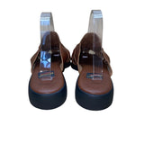 Aerosoles Women’s Brown Leather Open Toe Woven Slip-On Sandals Size 10B