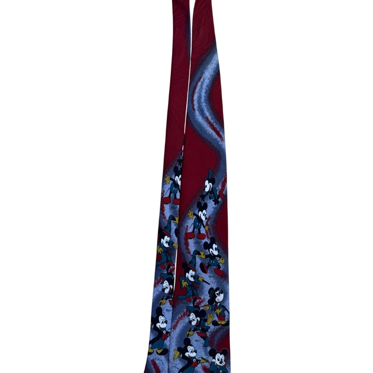 Mickey Unlimited Mens Red Mickey Mouse Cartoon Necktie Vintage Fun Design