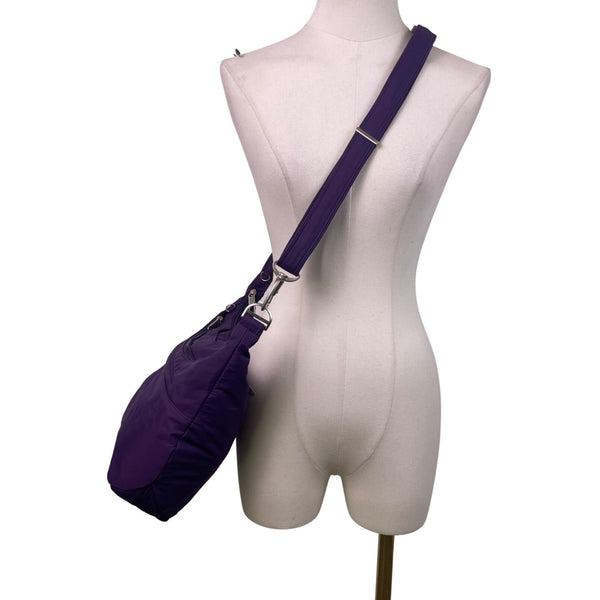 Travelon Women’s Purple Nylon Anti-Theft Multiple Pockets Crossbody Bag