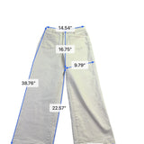 Madewell Womens White Cotton Blend Wide-Leg Jeans The Perfect Vintage Size 30