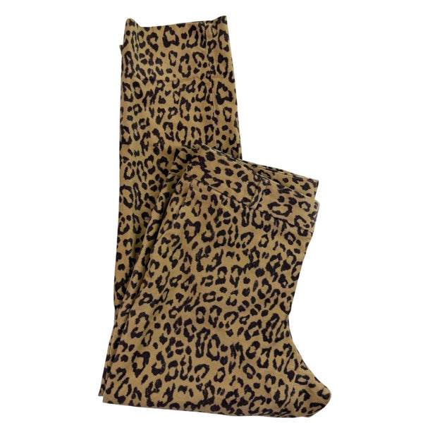 Banana Republic Womens Beige Animal Print Camden Pants Cotton Blend Size 10