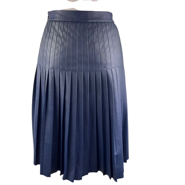 Rebecca Taylor Womens Blue Polyester Pleated Skirt  Sz 2