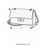 Jessica McClintock Women’s Black Rose Embossed With Chain Strap Evening Clutch P